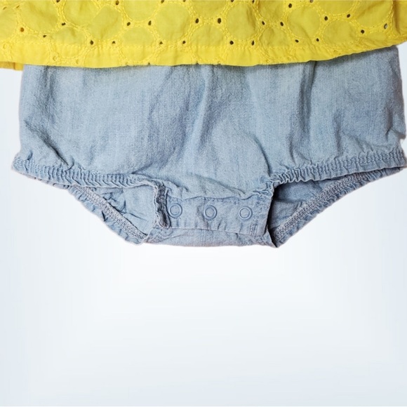Carter’s lemon eyelet romper - Picture 7 of 7